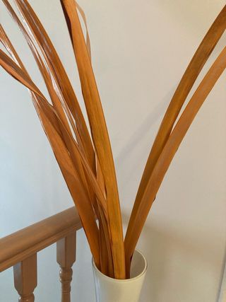 Jarròn blanco de cristal.