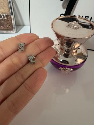 pendientes acero niña