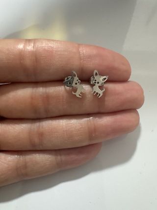 pendientes acero niña