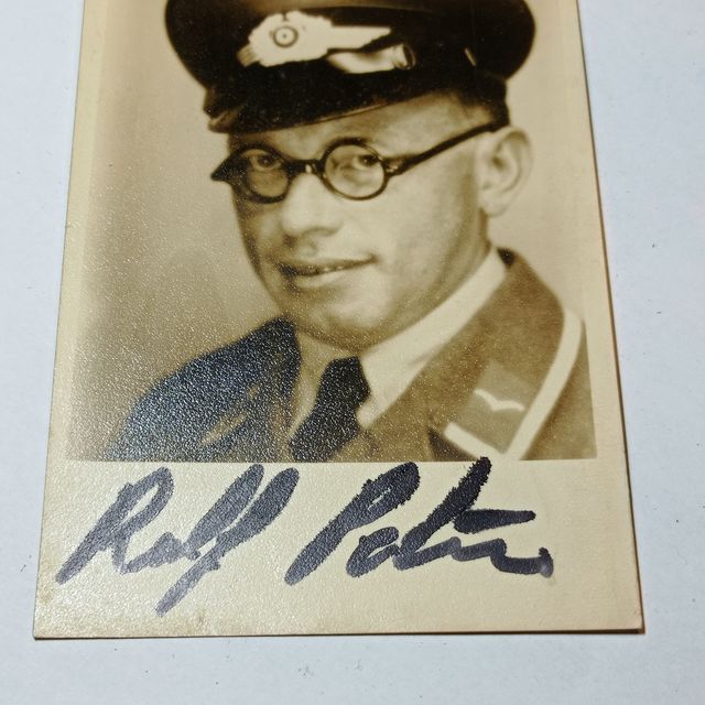 FOTO + FIRMA ROLF PETERS LUFTWAFFE ALEMANIA 3REICH