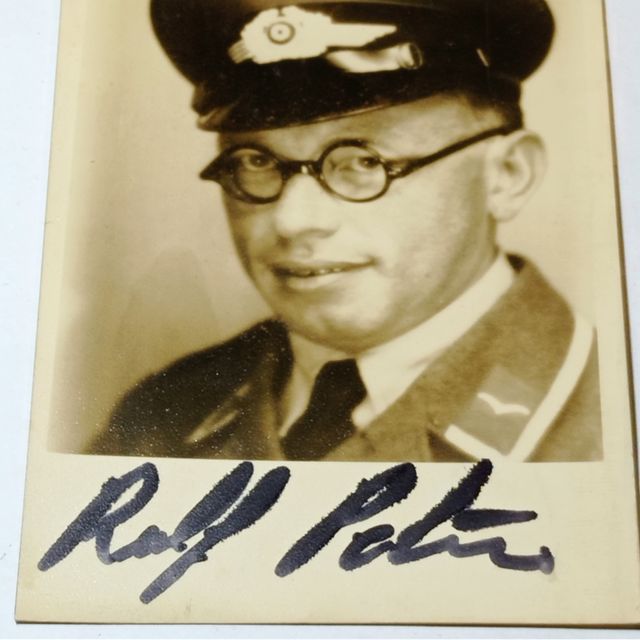 FOTO + FIRMA ROLF PETERS LUFTWAFFE ALEMANIA 3REICH