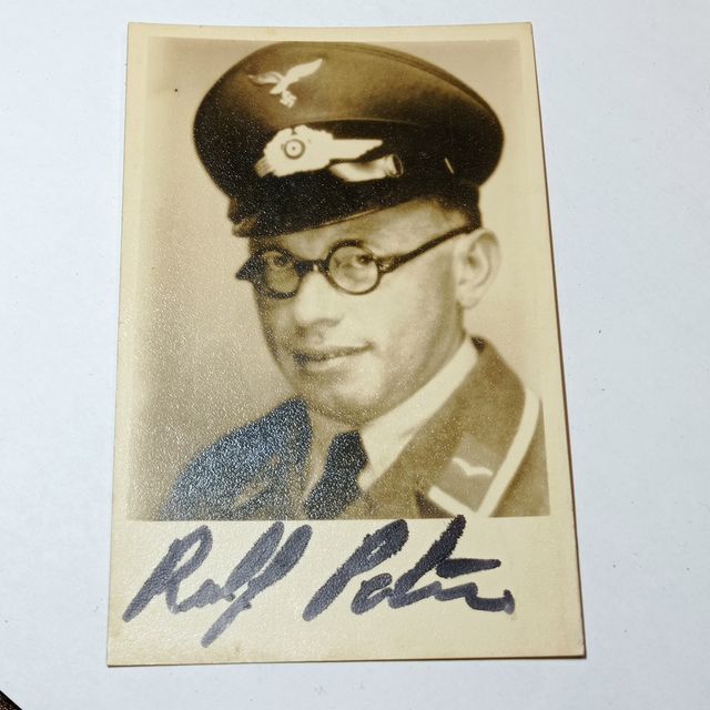 FOTO + FIRMA ROLF PETERS LUFTWAFFE ALEMANIA 3REICH