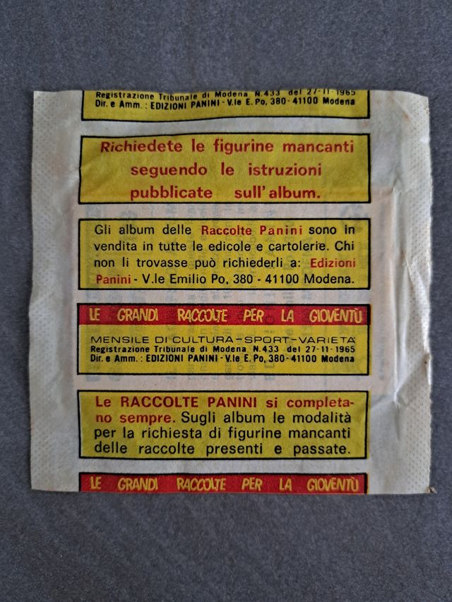 Panini bustina sigillata 7677 nuova