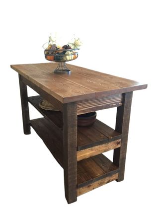 Isla cocina madera 