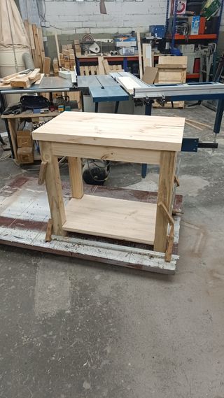 Isla cocina madera 