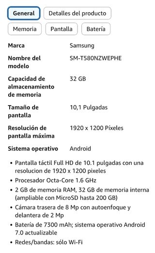 Samsung Galaxy tabA10 