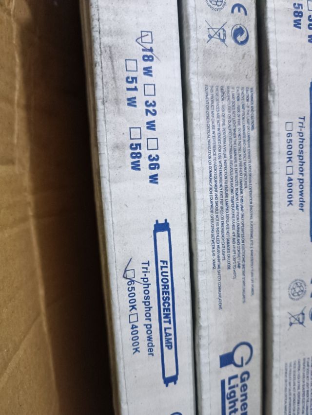 TUBOS FLUORESCENTES 18w