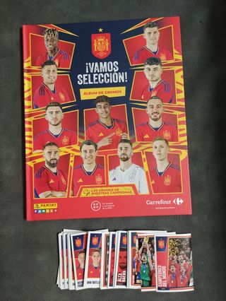 Álbum de la selección española Carrefour con cromo