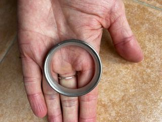 12 Anillas cortina de metal y goma