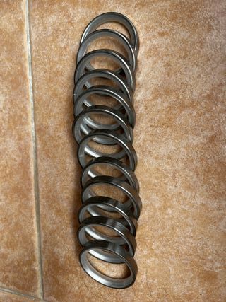 12 Anillas cortina de metal y goma