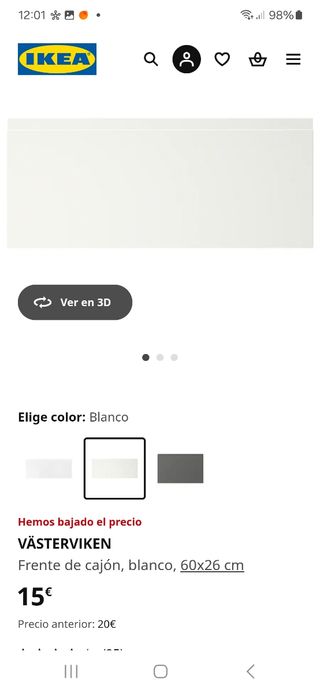 Puerta blanca Besta 60x38