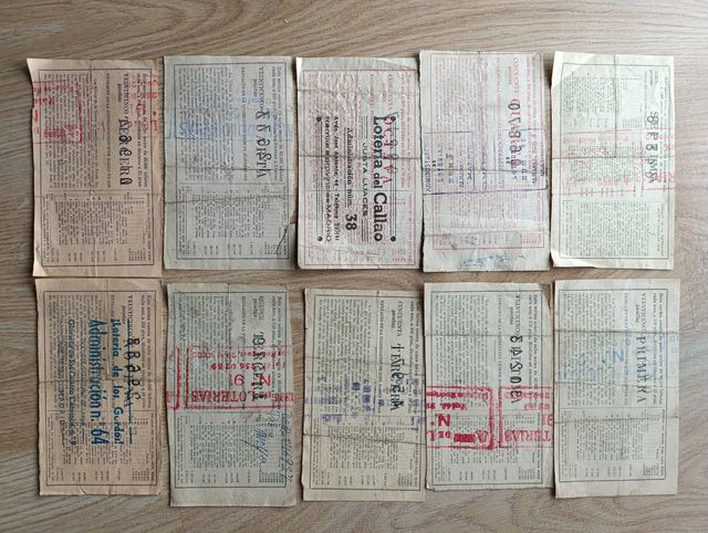 LOTERIA NACIONAL AÑOS 1962,63,64.