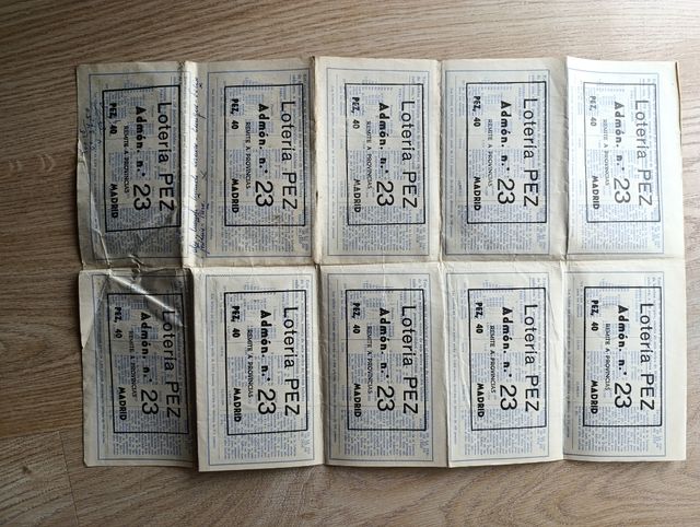 LOTERIA NACIONAL AÑOS 1962,63,64.