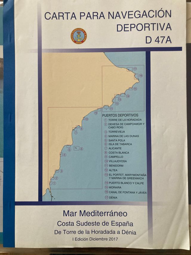 Cartas para navegacion deportiva del IHM