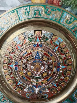 Plato México Calendario azteca + regalo soporte 