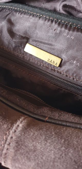 Bolso de viaje de piel serraje