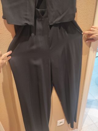 Mono Zara Vestir Mujer Azul Marino