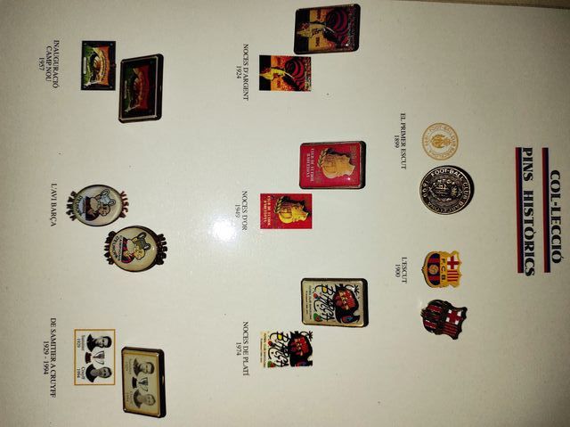 Pins Historics e Laminas del FC Barcelona Barça