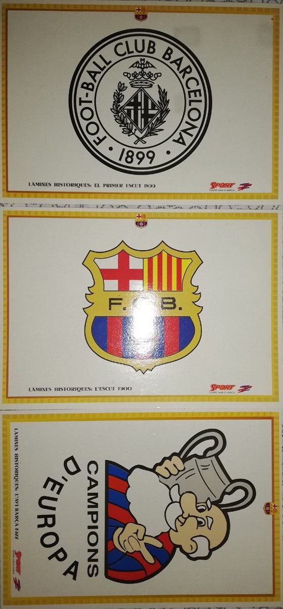 Pins Historics e Laminas del FC Barcelona Barça