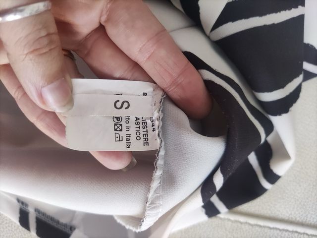 Vestito bianco e nero tg S