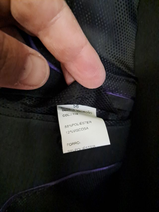 Traje chaqueta color antracita como nuev