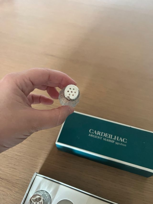 Set di 4 saliere vintage Cardeilhac argent massif