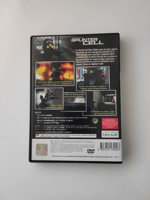 Juego PS2 Splinter Cell