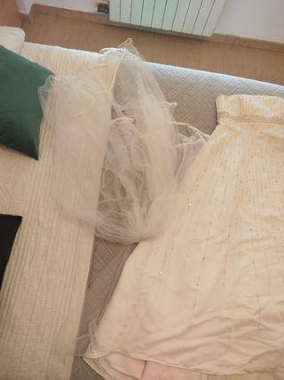 Vestido de Novia con velo