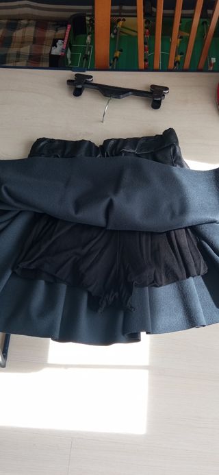 Mini falda cuero