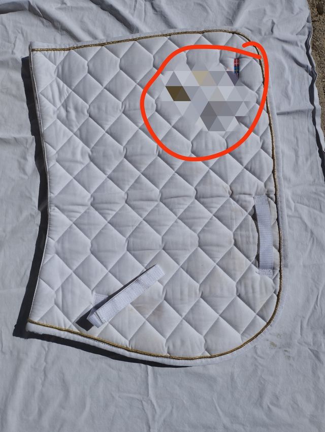 Mantilla blanca Horze caballo bordada