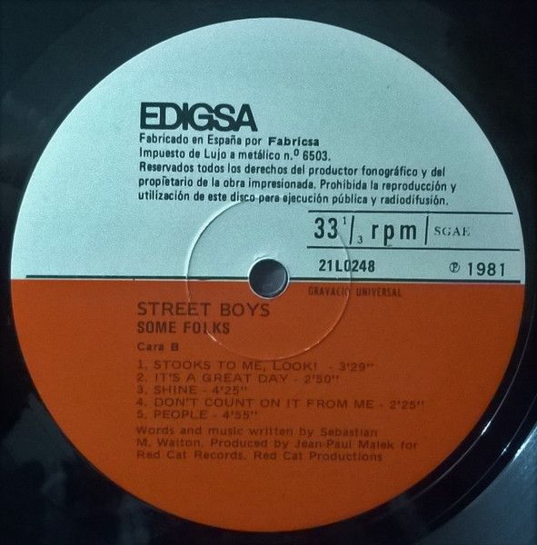 Street Boys. Some Folks. LP 1981.