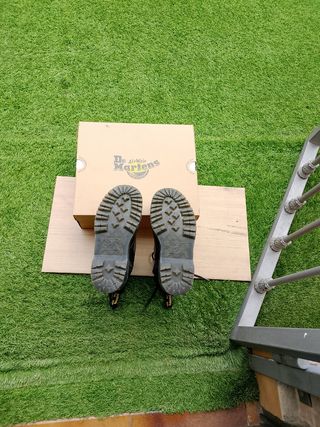 Martens botas con plataforma de piel