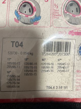 Cadenas tela para nieve Contact