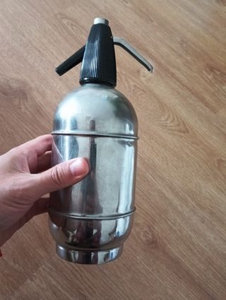 Sifón vintage de acero inoxidable marca Anfa Barce