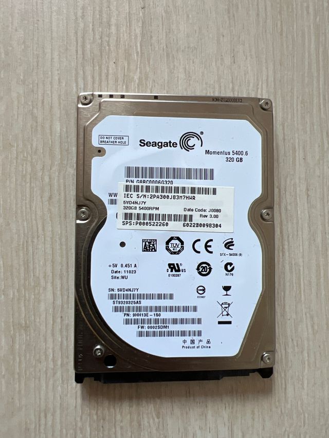 Unidade de disco rígido de 320gb