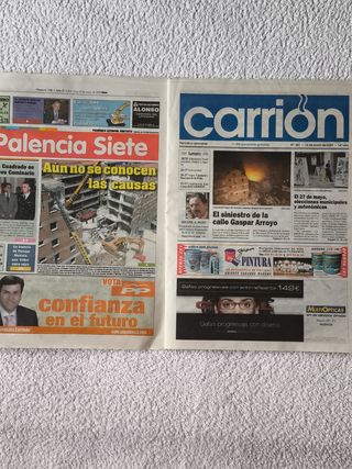 PALENCIA 2 PERIODICOS EXPLOSIÓN GASPAR ARROYO 2007