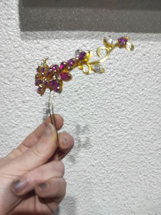 horquilla / tocado con cristaleria