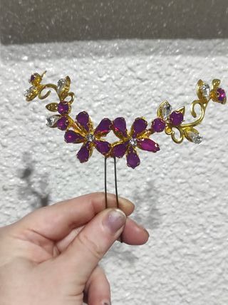 horquilla / tocado con cristaleria