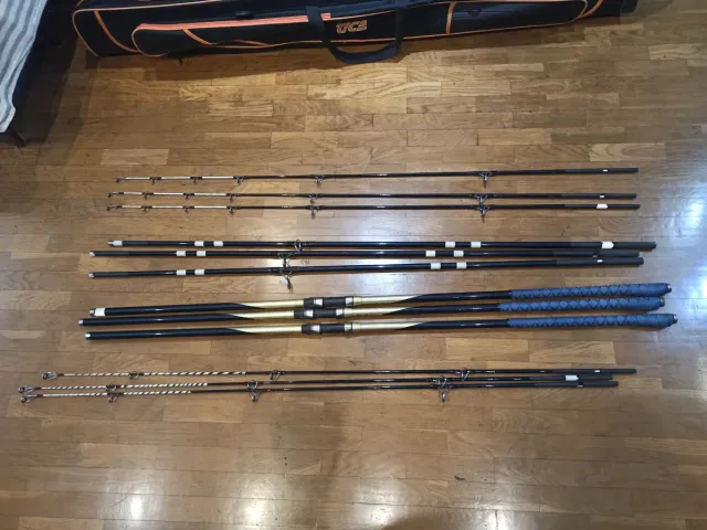 3 Cañas de pescar Shimano Power Aero Twin Tip Surf