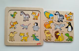 Puzzle de madera de animales
