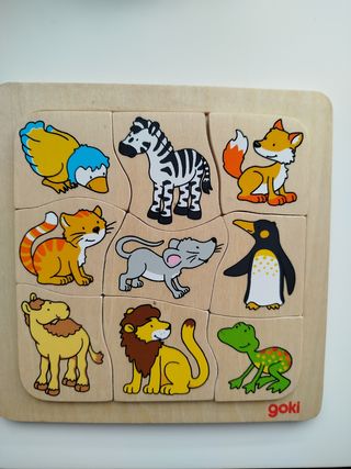Puzzle de madera de animales