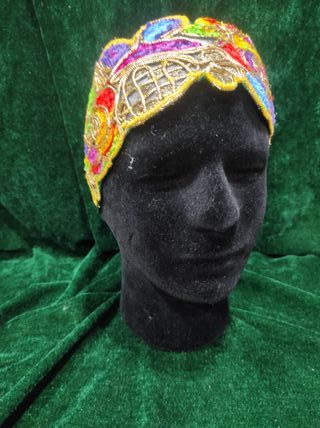 diadema / bandana multicolor asimetrica