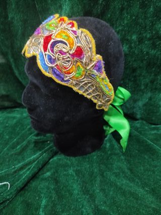 diadema / bandana multicolor asimetrica