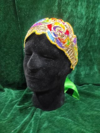 diadema / bandana multicolor asimetrica