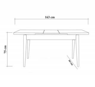 Mesa extensible de madera
