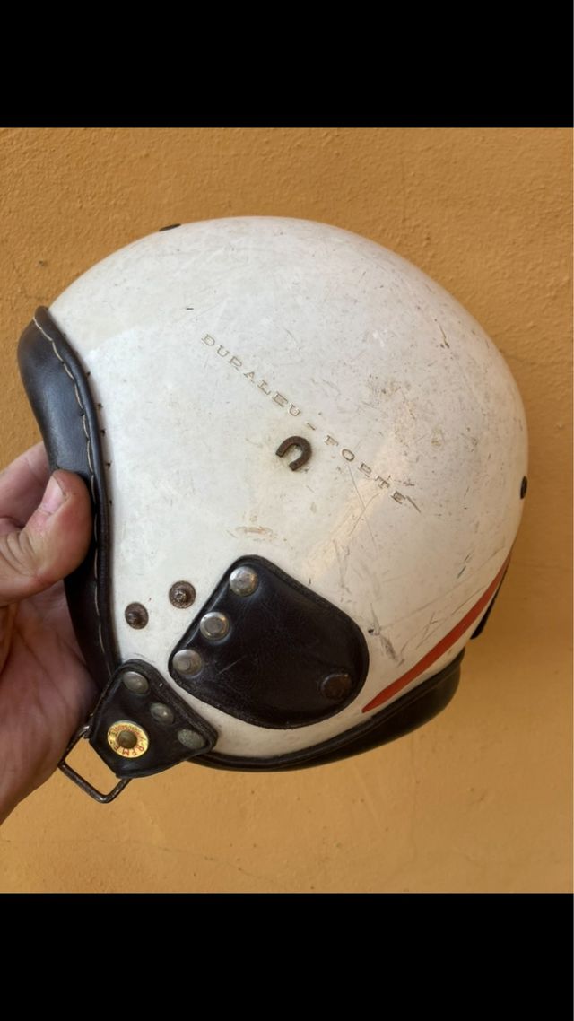 Casco antiguo de carreras de moto DURALEU FORTE