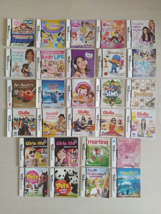 LOTE de 28 MANUALES de Juegos DS Nintendo