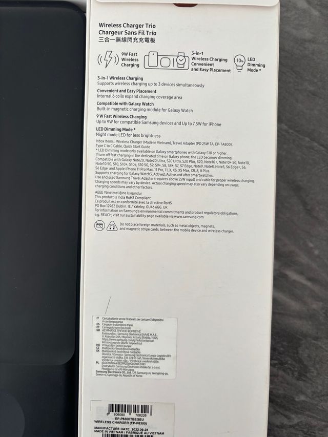 Original cargador inalambrico samsung