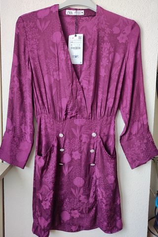 Vestido botones joya Zara