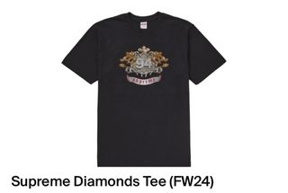 Camiseta supreme Diamonds tee (FW24) Black